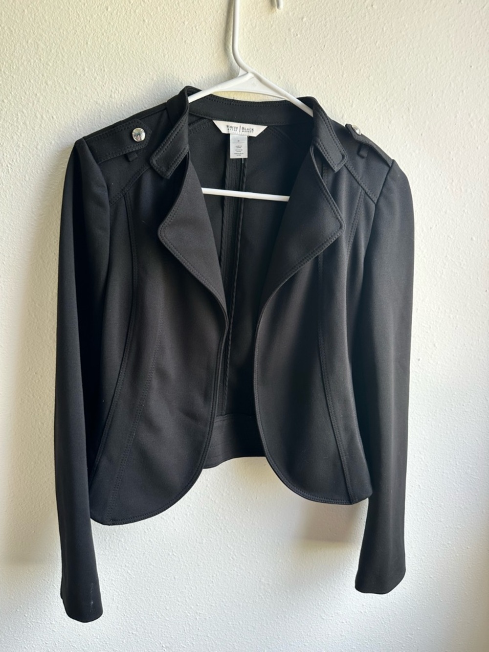 White House Black Market Black Tailored Crop Blazer